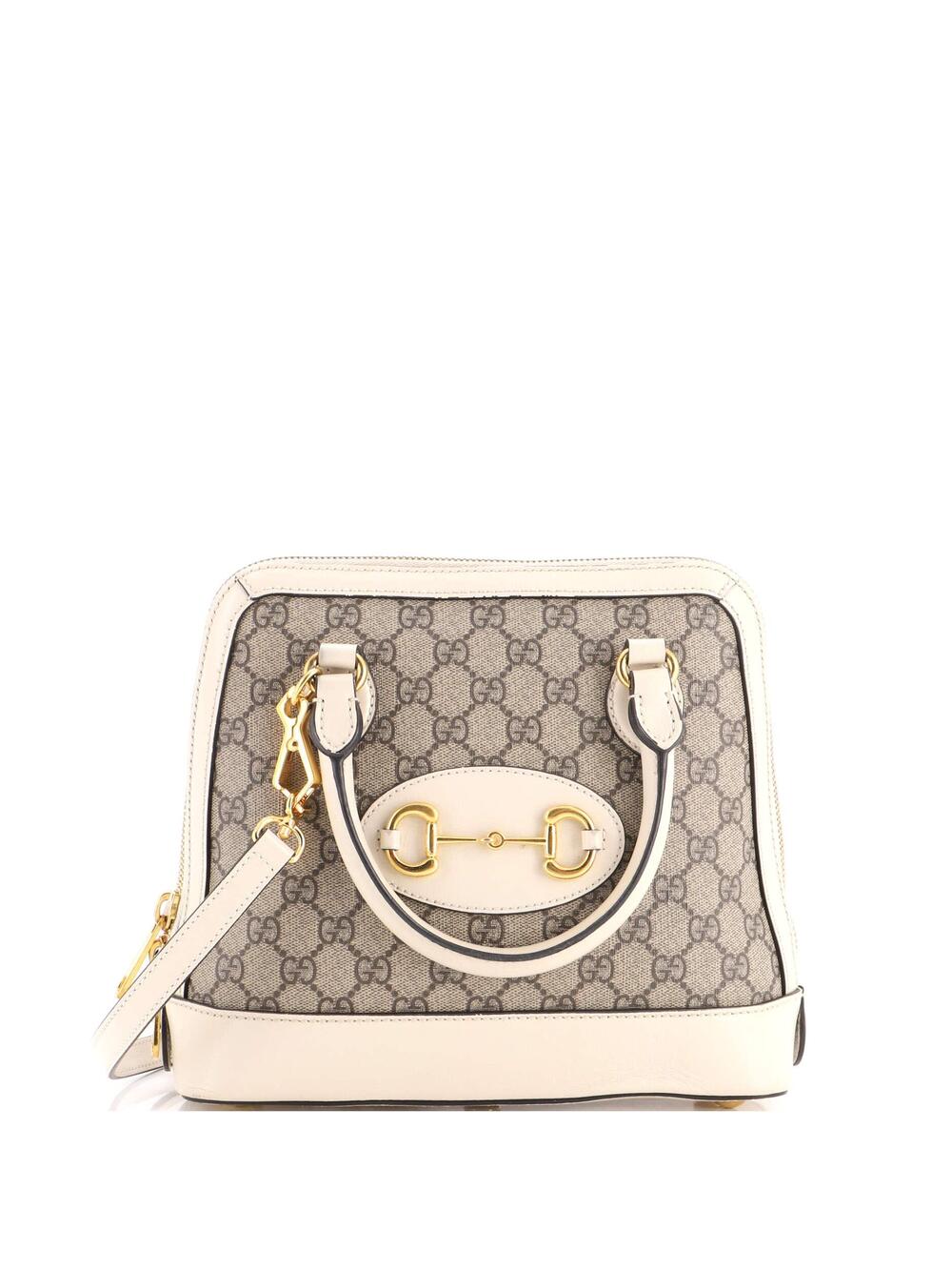 Gucci Horsebit Top Handle Bag Gg Coated #365224G12B